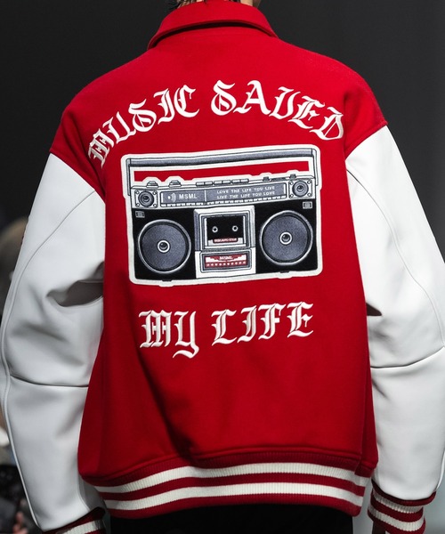 MSML スタジャン MUSIC VARSITY JACKET メンズ : ZOZOTOWN Yahoo!店