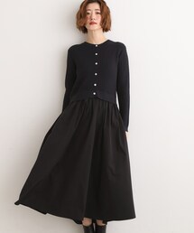 grove（グローブ） ワンピース ケーブルニットドッキングワンピース