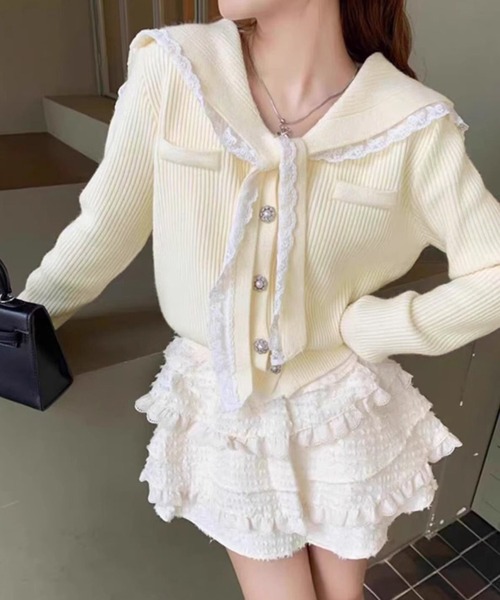 カーディガン Nia(ニア)/セーラーカラーカーディガン レディース