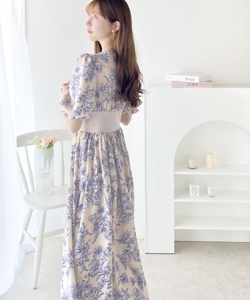 「mily bilet」 半袖ワンピース SMALL ベージュ レディース_画像7
