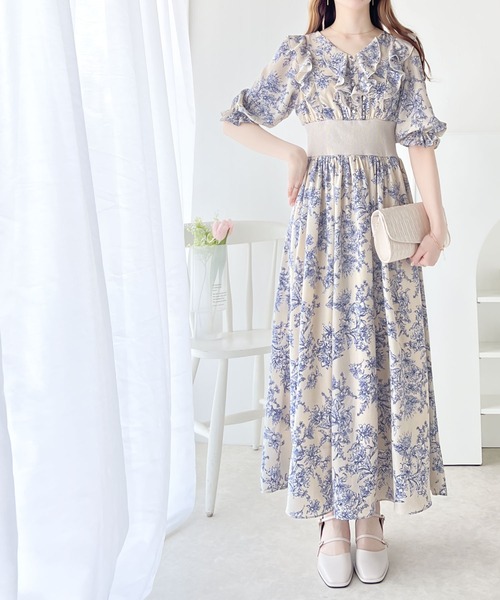 「mily bilet」 半袖ワンピース SMALL ベージュ レディース_画像9