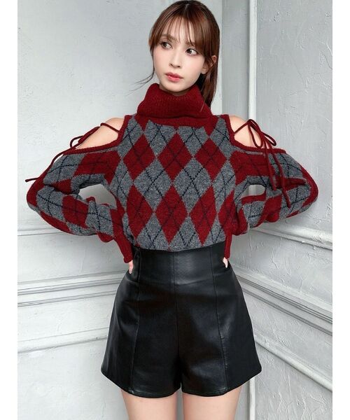 RESEXXY（リゼクシー） ニット セーター アーガイルタートルニット