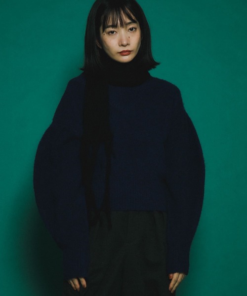 「KBF」 マフラー ONE アイボリー レディース_画像6