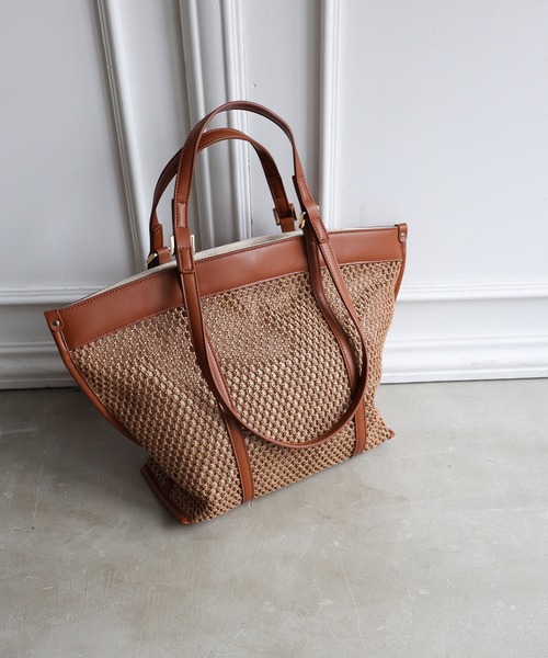 MIAN（ミアン） トートバッグ メッシュダブルハンドルトートバッグ