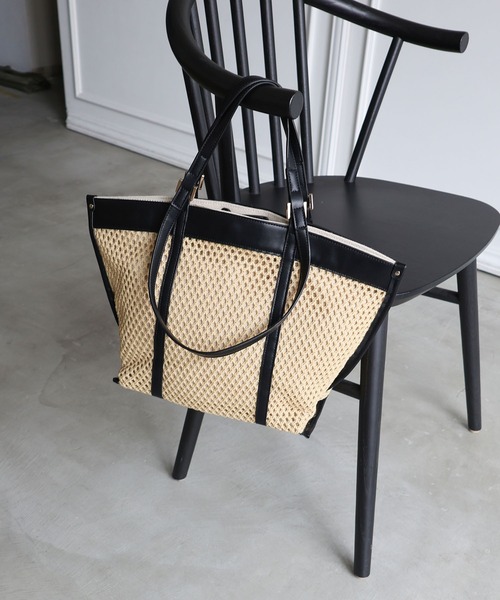 MIAN（ミアン） トートバッグ メッシュダブルハンドルトートバッグ