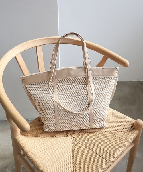 MIAN（ミアン） トートバッグ メッシュダブルハンドルトートバッグ