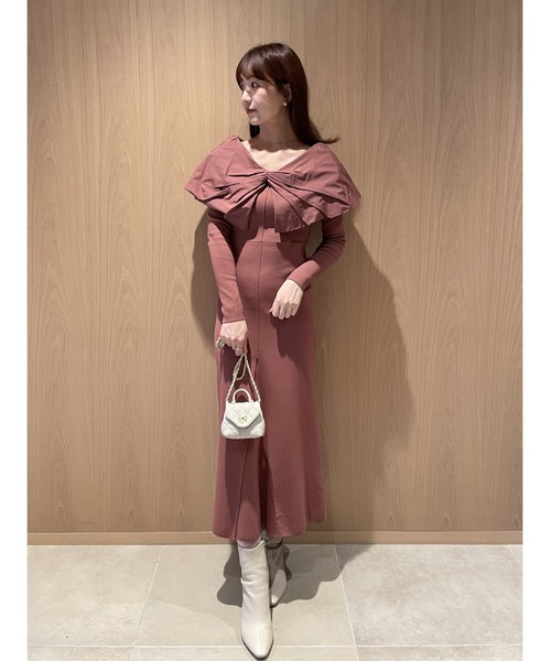 SNIDEL（スナイデル） ニットワンピース 0 ネイビー レディース