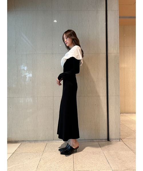 SNIDEL（スナイデル） ニットワンピース 0 ネイビー レディース