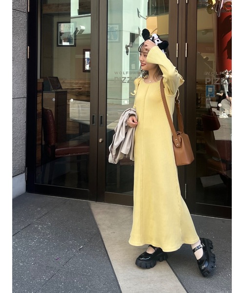 「jumelle」 長袖ワンピース MEDIUM イエロー レディース_画像7