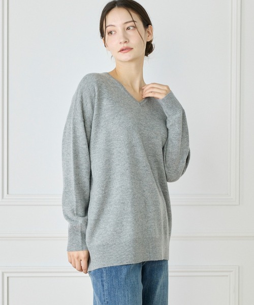 INED（イネド） ニット セーター 「WEB限定カラー」カシミヤ混Vネック