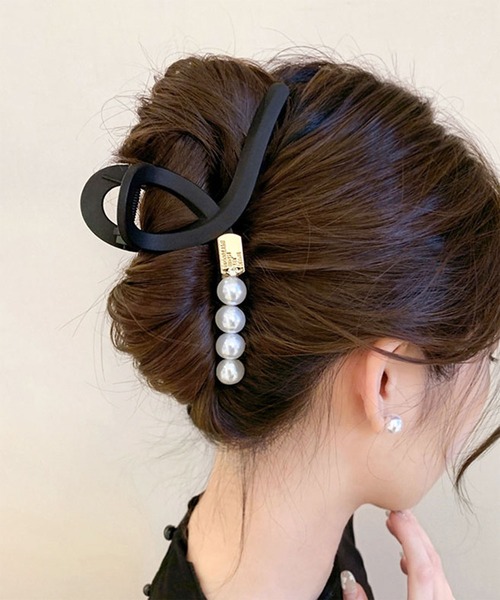 MAISON SELECT ヘアクリップ 12D16-KR パール付き バンスクリップ