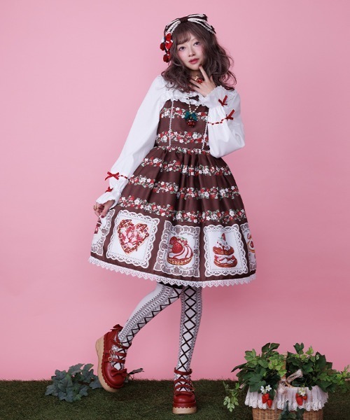 Chalmiere ベイクドベリージャンスカ ブラウン 茶 Chalmiere（シャルミエール） ワンピース ベイクドベリージャンスカ