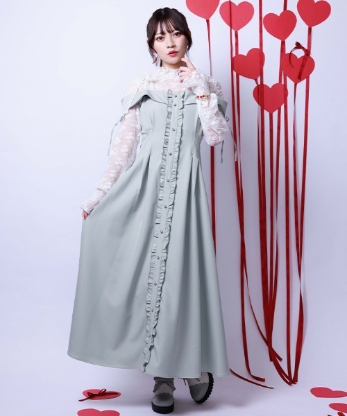 axes femme（アクシーズ ファム） ワンピース チュールリボン付