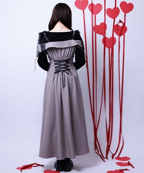 axes femme（アクシーズ ファム） ワンピース チュールリボン付