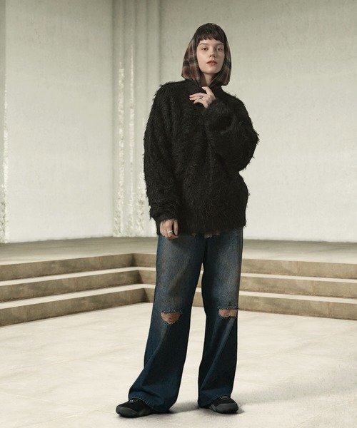 「EMMA CLOTHES」 長袖ニット L チャコール メンズ_画像6