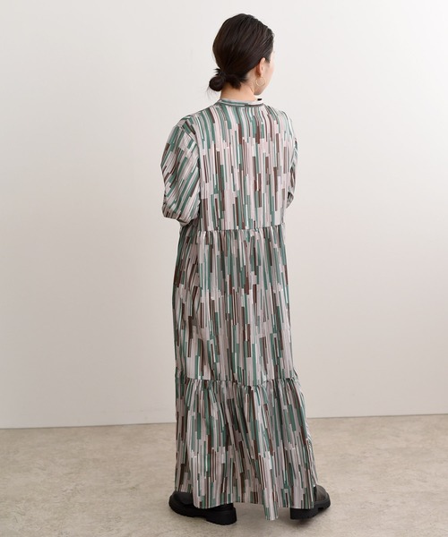 「LHELBIE」 長袖ワンピース M イエロー レディース_画像7