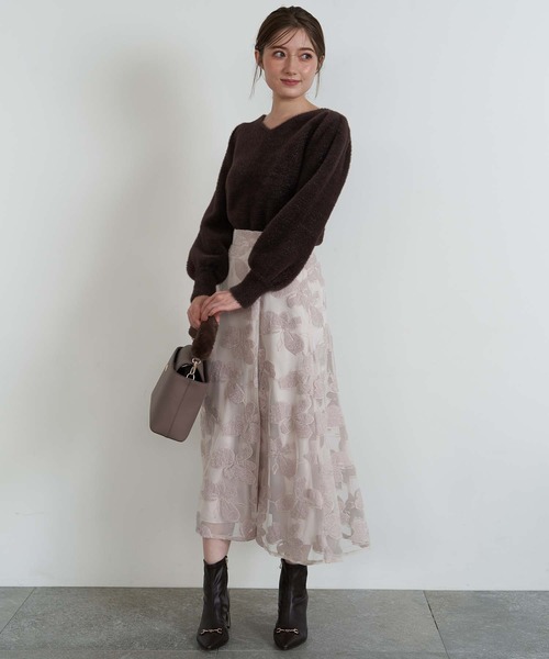 「NOELA」 フレアスカート S サックスブルー レディース_画像9