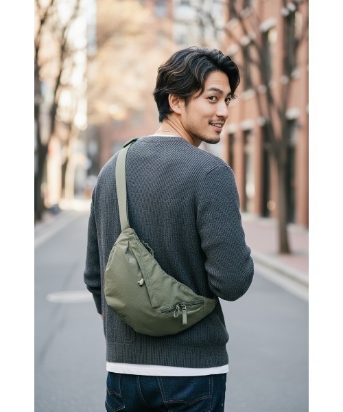 Sakka ウエストポーチ ウエストバッグ ダブルZIP ボディバッグ