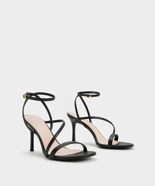 「CHARLES & KEITH」 ヒールサンダル 25.5cm オフホワイト レディース_画像2