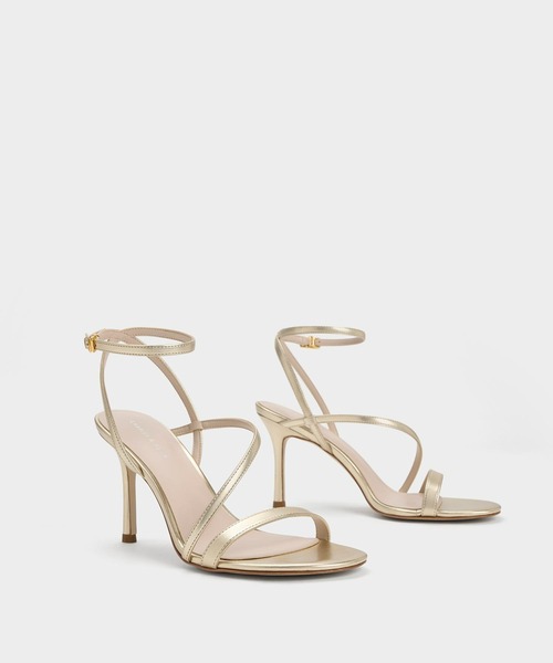 「CHARLES & KEITH」 ヒールサンダル 25.5cm オフホワイト レディース_画像6