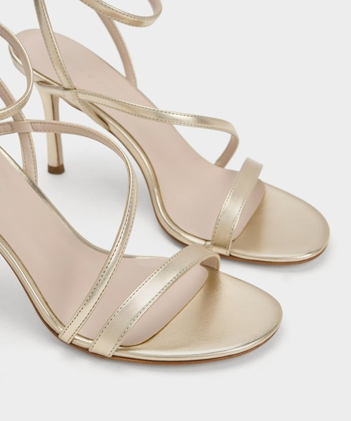 「CHARLES & KEITH」 ヒールサンダル 25.5cm オフホワイト レディース_画像7