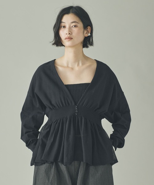 Curensology カレンソロジー リネンレンテニット プルオーバー 黒 Curensology（カレンソロジー）の「Curensology(カレンソロジー