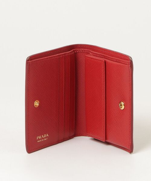 ✨極美品✨ PRADA プラダ サフィアーノ 二つ折り財布 レッド PRADA（プラダ） サフィアーノ 二つ折り 財布 - レッド レディース