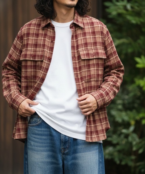 新品　BANKS JOURNAL チェック柄シャツジャケット 白　　　　　　XL BANKS（バンクス） シャツ LS SHIRT /BANKS JOURNAL(バンクス