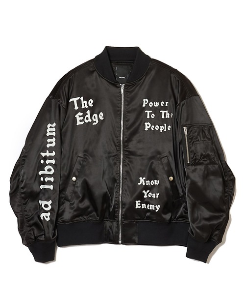 ブルゾン アウター MA1 EMBROIDERY SATIN JACKET メンズの画像