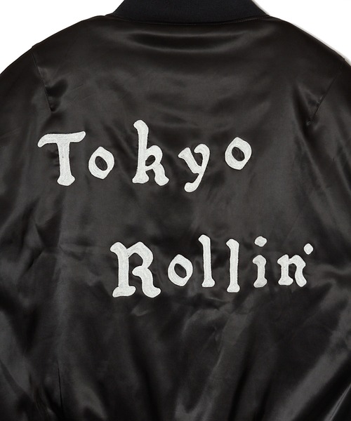 ブルゾン アウター MA1 EMBROIDERY SATIN JACKET メンズの画像
