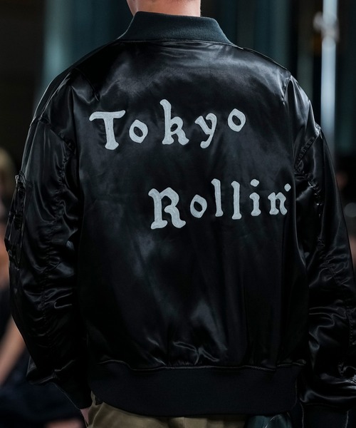 MSML ブルゾン アウター MA1 EMBROIDERY SATIN JACKET メンズ