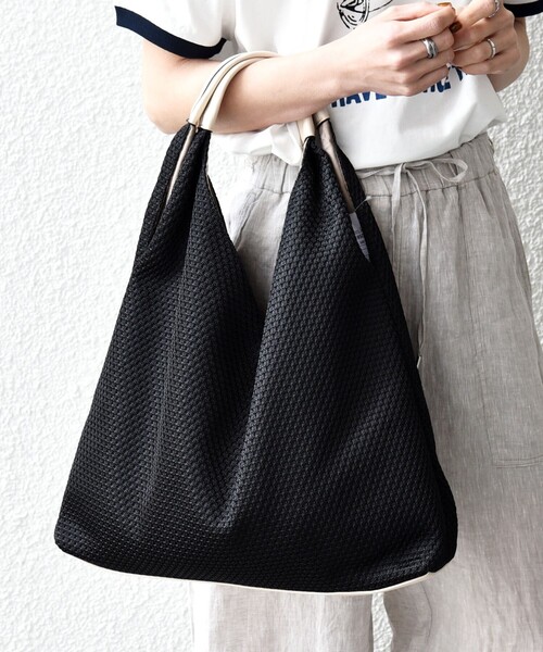 SHIPS any トートバッグ any: A4 Vカット バイカラー トート バッグ