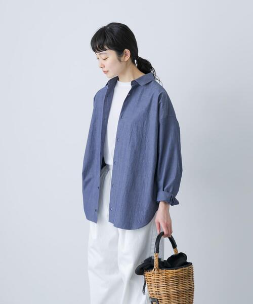 かぐれ ブラウス シャツ ハイツイストコットンレギュラーシャツ