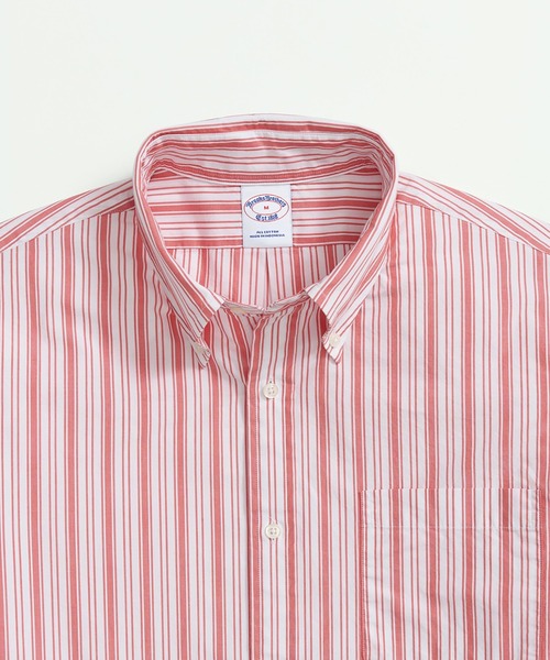 「BROOKS BROTHERS」 長袖シャツ SMALL レッド メンズ_画像4