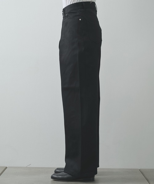 ジーンズ 「JOHN LAWRENCE SULLIVAN」RIGID DENIM WIDE PANTS メンズの画像