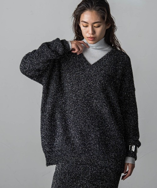 「MAYSON GREY」 長袖ニット M ブラック レディース_画像8