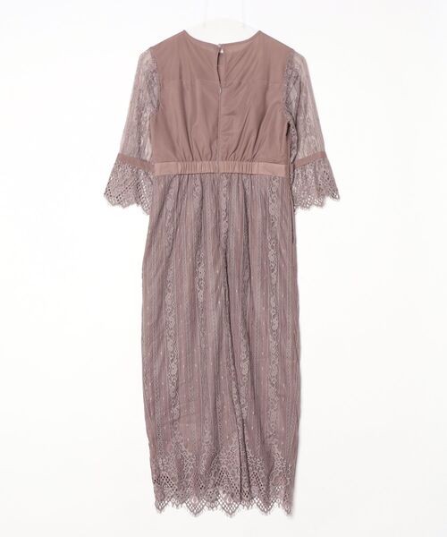「PourVous」 7分袖ワンピース M ベージュ レディース_画像2