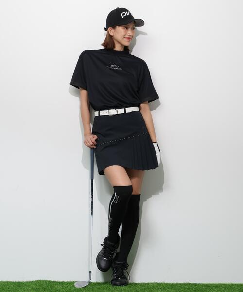 新品タグ付き セットアップ PING ピン スカート 半袖シャツ ブラック S PING（ピン） tシャツ 「PING APPAREL」サンベール×クールフローカノコ