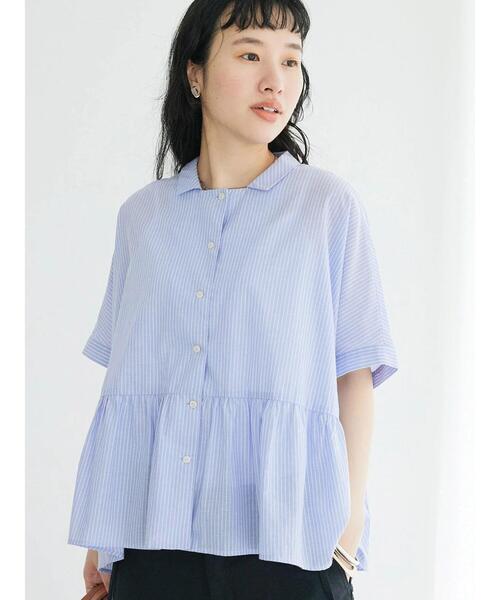 「CRAFT STANDARD BOUTIQUE」 半袖ブラウス FREE ブルー系その他6 レディース_画像5