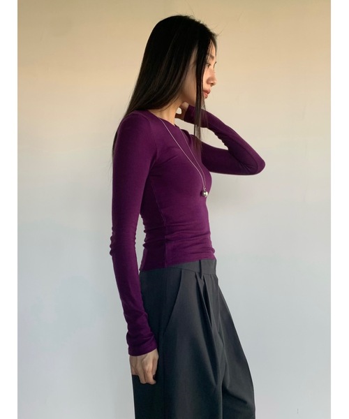 「Didot.showroom」 長袖カットソー FREE スカイブルー レディース_画像3