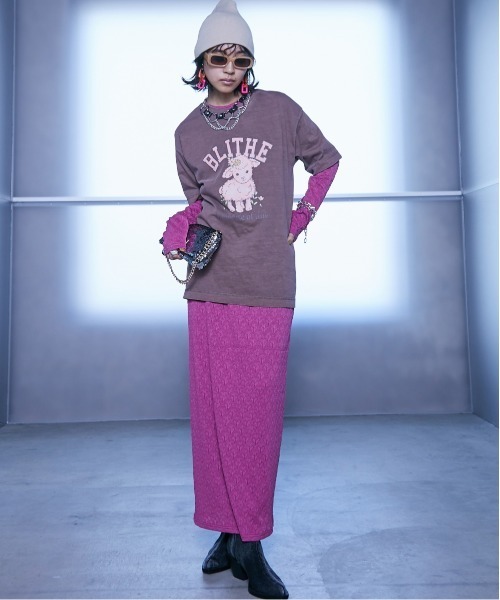 「GEVS.」 「SMILELAND」長袖ワンピース 4L ブラック レディース_画像3
