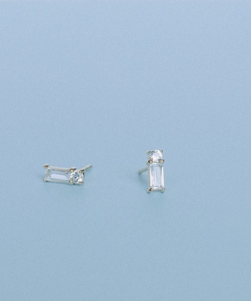 ピアス 「WEB限定」K18vermeil バケット ホワイトトパーズピアス レディースの画像