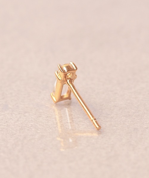 ピアス 「WEB限定」K18vermeil バケット ホワイトトパーズピアス レディースの画像