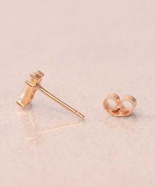 ピアス 「WEB限定」K18vermeil バケット ホワイトトパーズピアス レディースの画像