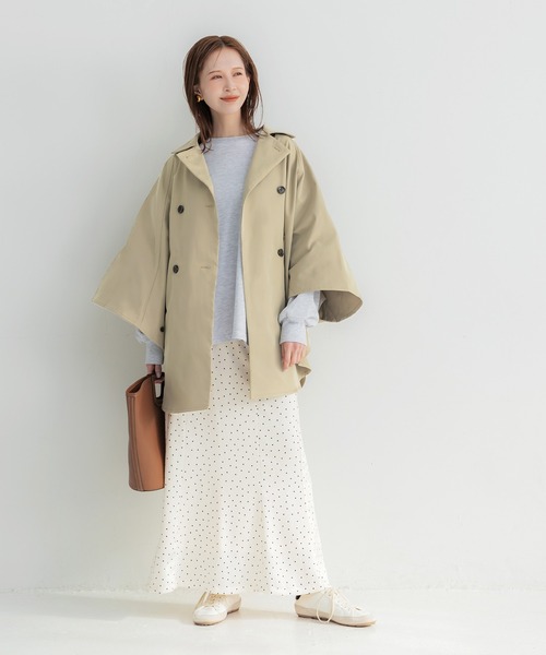「coca(coca)」 トレンチコート M ベージュ レディース_画像2