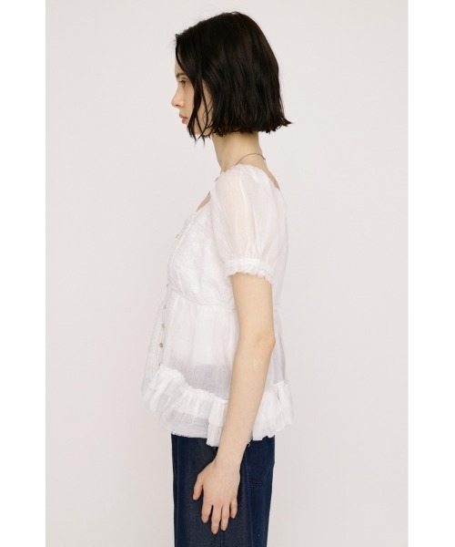 ブラウス シャツ BABY DOLL COTTON BL ベビードールコットンブラウス 春服 夏服 シアー レディースの画像