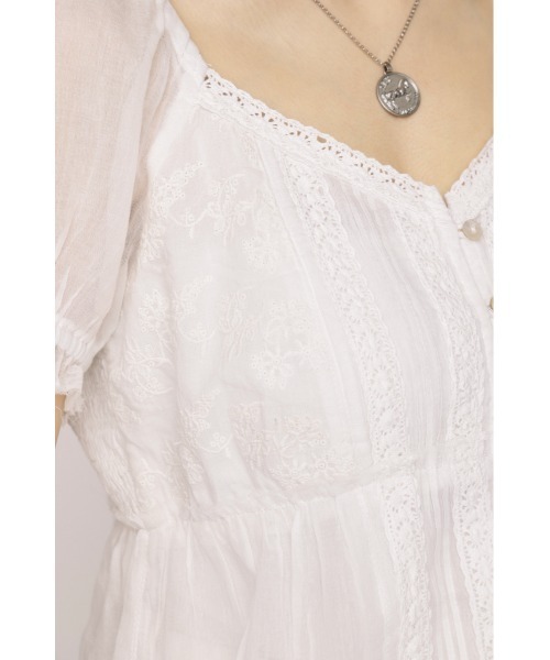 ブラウス シャツ BABY DOLL COTTON BL ベビードールコットンブラウス 春服 夏服 シアー レディースの画像