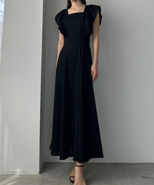 「Louere」 ノースリーブワンピース X-LARGE グレイッシュベージュ レディース_画像3