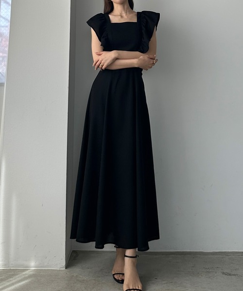 「Louere」 ノースリーブワンピース X-LARGE グレイッシュベージュ レディース_画像4