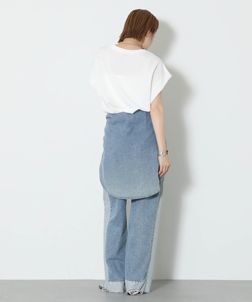 「Gready Brilliant」 「re fiina」半袖Tシャツ FREE レッド レディース_画像2
